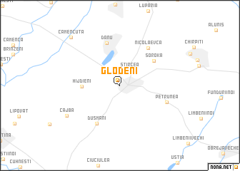 map of Glodeni