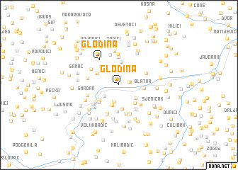 map of Glodina