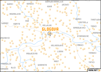 map of Glogova