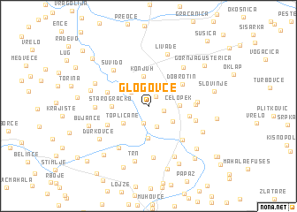 map of Glogovce