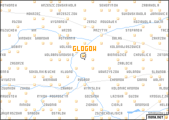 map of Głogów