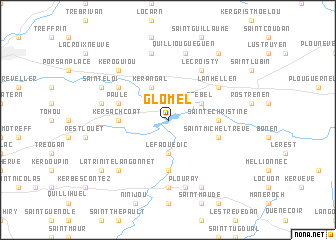 map of Glomel