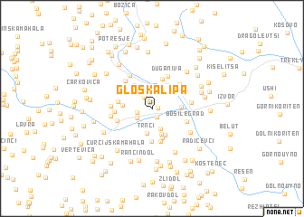 map of Gloška Lipa