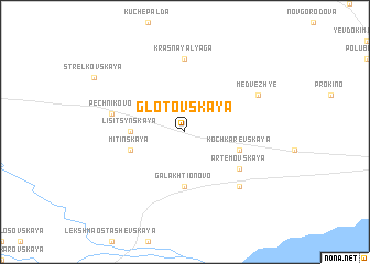 map of Glotovskaya