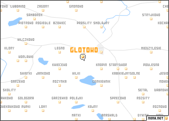 map of Głotowo