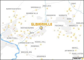 map of Gloverville
