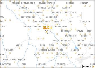 map of Głów