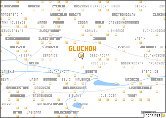 map of Głuchów