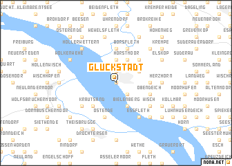 map of Glückstadt