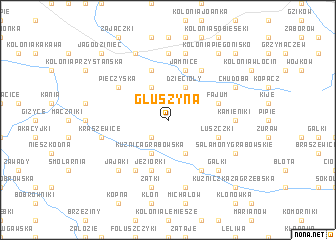 map of Głuszyna