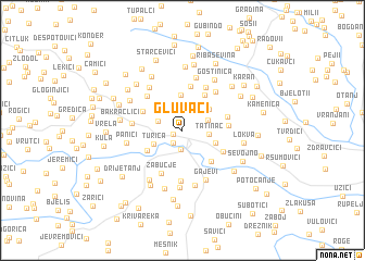 map of Gluvaci