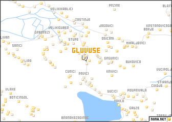 map of Gluvuše
