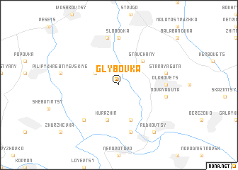 map of Glybovka