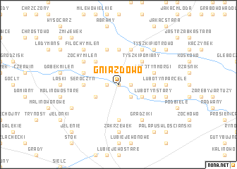 map of Gniazdowo