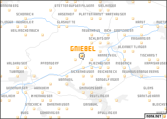 map of Gniebel