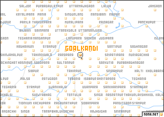 map of Goālkāndi