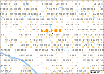 map of Goālkāndi