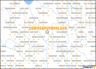 map of Gobindapur Bhāluka