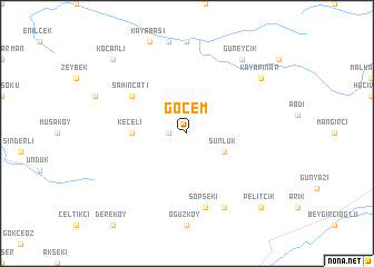 map of Göcem