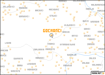 map of Gočmanci