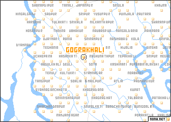 map of Gogrākhāli