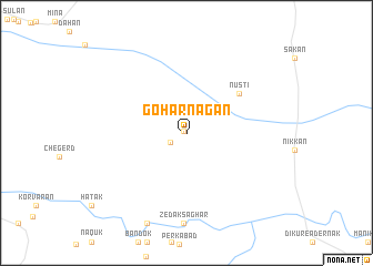 map of Goharnāgān