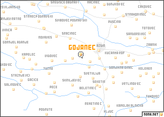 map of Gojanec