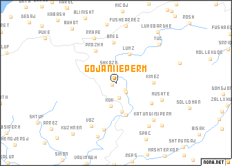 map of Gojani i Epërm