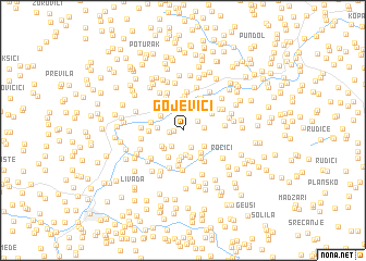 map of Gojevići