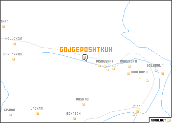 map of Gojg-e Poshtkūh