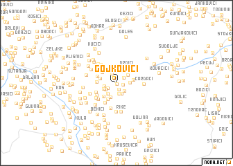 map of Gojkovići