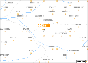 map of Gökçam