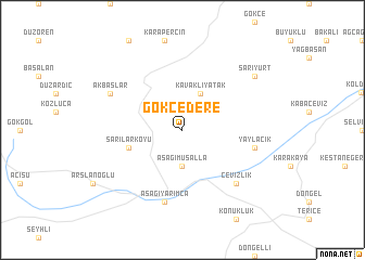 map of Gökçedere