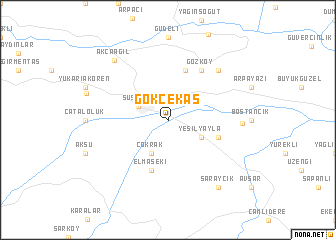 map of Gökçekaş