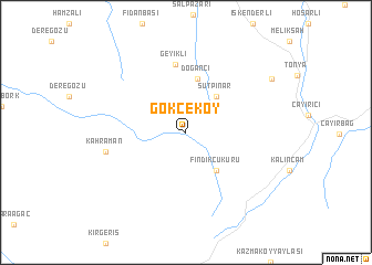 map of Gökçeköy