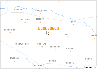 map of Gökçeoğlu