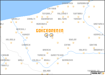 map of Gökçeören