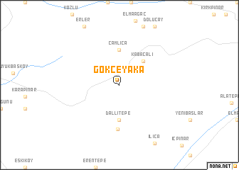 map of Gökçeyaka
