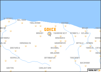 map of Gökçe