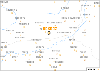 map of Gökgöz