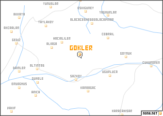 map of Gökler