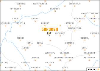 map of Gökören