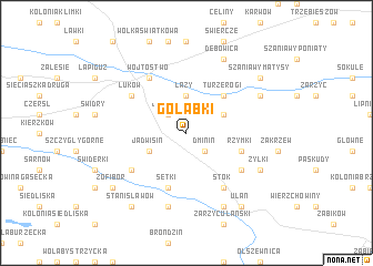 map of Gołąbki