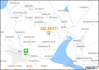 map of Golăeşti