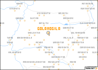 map of Gola Mogila