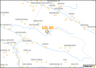 map of Golān