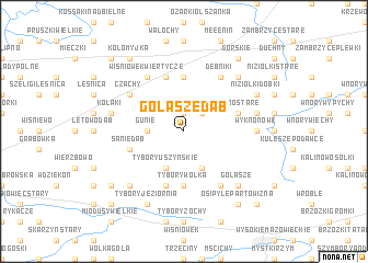map of Gołasze-Dąb