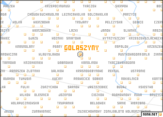 map of Gołaszyny