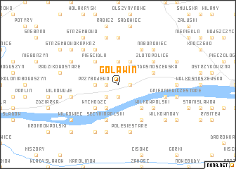 map of Goławin