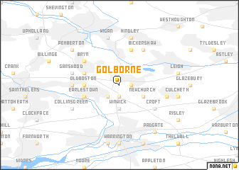 map of Golborne